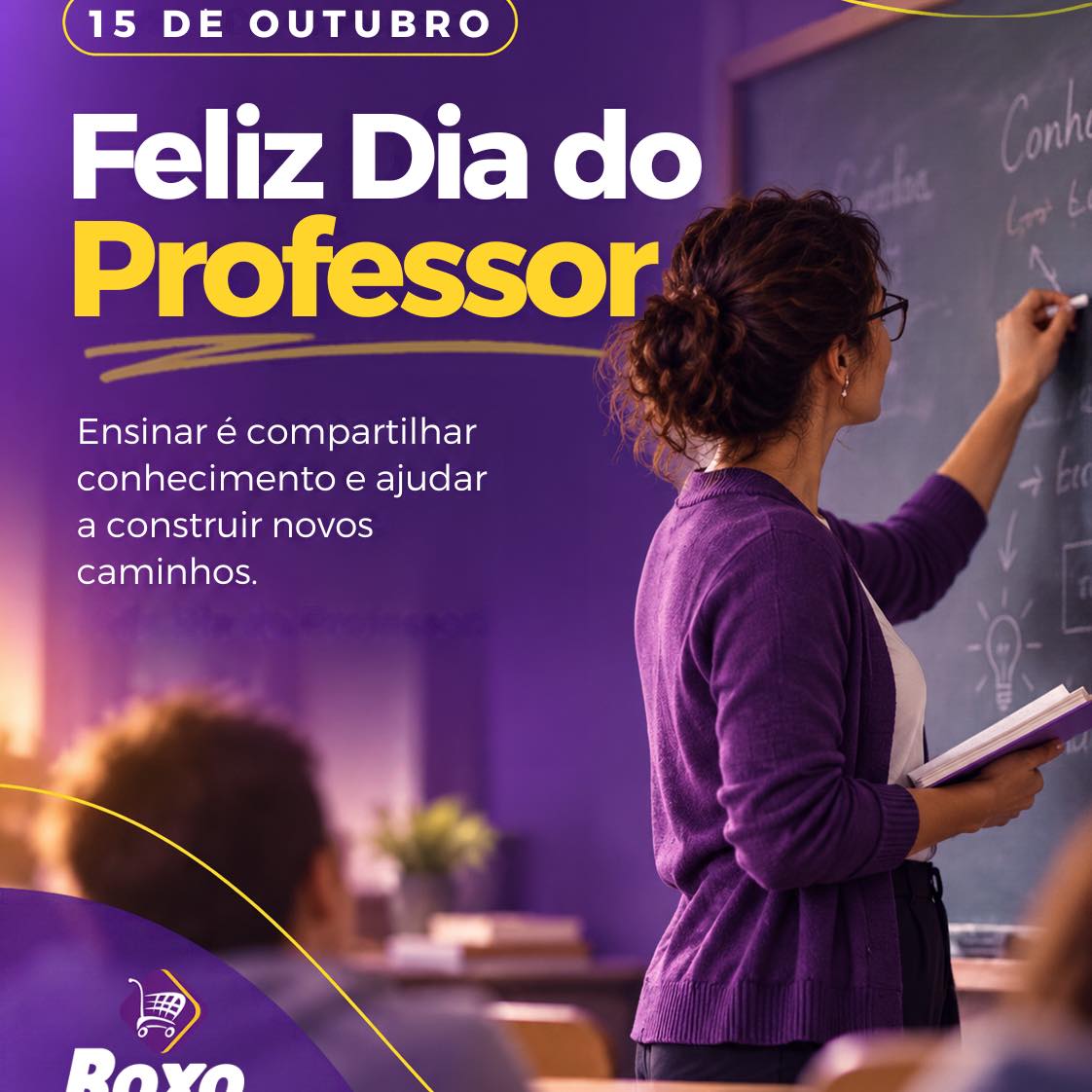Nossa homenagem a quem transforma conhecimento em oportunidades📚💛 

Neste Dia do Professor, o Roxo Centro de Compras reconhece o trabalho dos profissionais que dedicam seu tempo a ensinar, orientar e contribuir para a formação de tantas pessoas.

A todos os professores, nosso respeito, carinho e agradecimento por fazerem a diferença todos os dias.

Feliz Dia do Professor! 👏💜

#RoxoCentroDeCompras #DiaDoProfessor