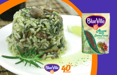 ARROZ ERVAS FINAS BLUE VILLE COM PINHÃO